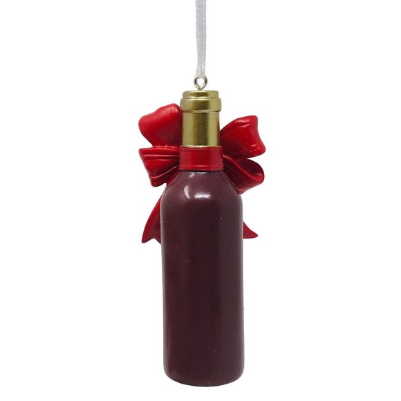 Hallmark 2021 Christmas Tree Ornament North Pole Noir Red Wine Bottle - Picture 2 of 2